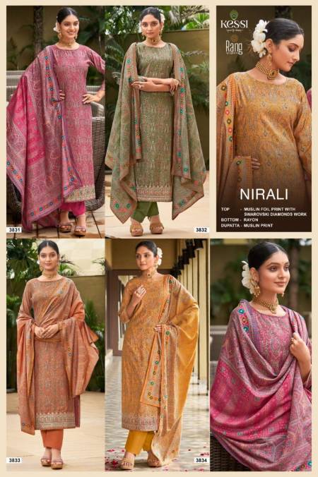 Rang Nirali Heavy Muslin Foil Printed Dress Material Catalog
